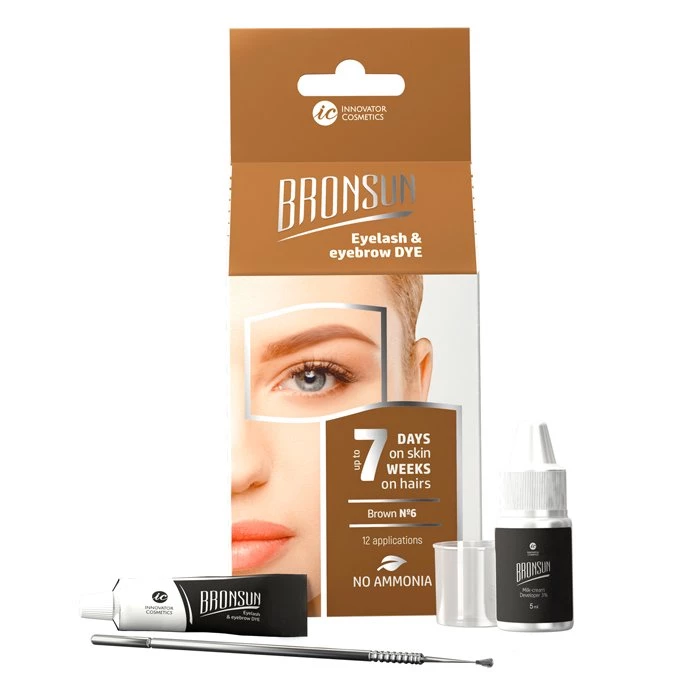Bronsun Eyelash And Eyebrow Dye Trial Kit Brown #6 New 3 Bronsun Eyelash And Eyebrow Dye Trial Kit Brown #6 New