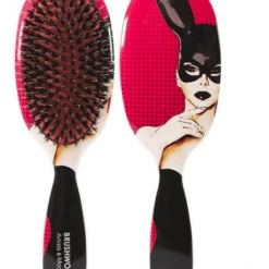 New Brushworx Artists And Models Oval Cushion Hair Brush - Bunny Boo