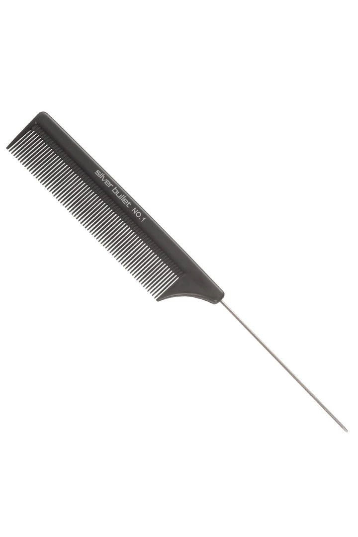 Silver Bullet Professional Carbon Metal Tail Hair Comb 3 Silver Bullet Professional Carbon Metal Tail Hair Comb
