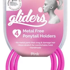 New Gliders Premium Metal Free Ponytail Holders 4pk