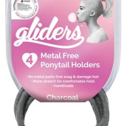 New Gliders Premium Metal Free Ponytail Holders 4pk