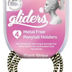 New Gliders Premium Metal Free Ponytail Holders 4pk