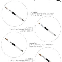 New Artists Choice Pure Kolinsky Acrylic Brushes