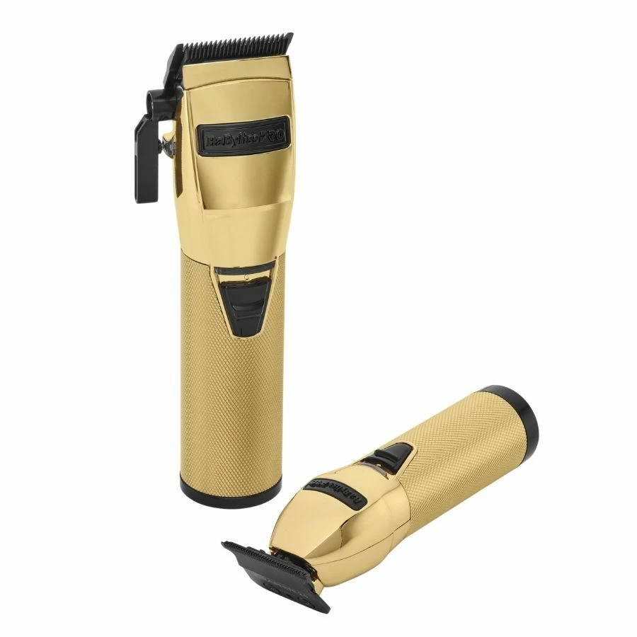 New BaBylissPRO Gold FX Lithium Duo Clipper & Trimmer Set 4 New BaBylissPRO Gold FX Lithium Duo Clipper & Trimmer Set