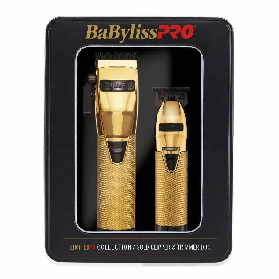 New BaBylissPRO Gold FX Lithium Duo Clipper & Trimmer Set 3 New BaBylissPRO Gold FX Lithium Duo Clipper & Trimmer Set