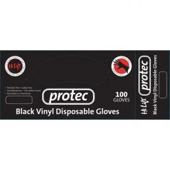 New Hi Lift Protec Black Vinyl Disposable Gloves