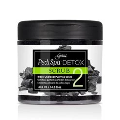 New Gena PediSpa Detox Black Charcoal Purifying Scrub