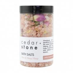Cedar + Stone Bath Salts Rose & Ylang Ylang