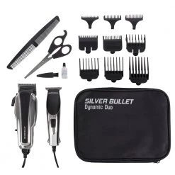 New Silver Bullet Dynamic Duo Hair Trimmer And Clipper Set