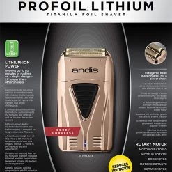 Andis ProFoil Lithium Plus Copper Foil Shaver New
