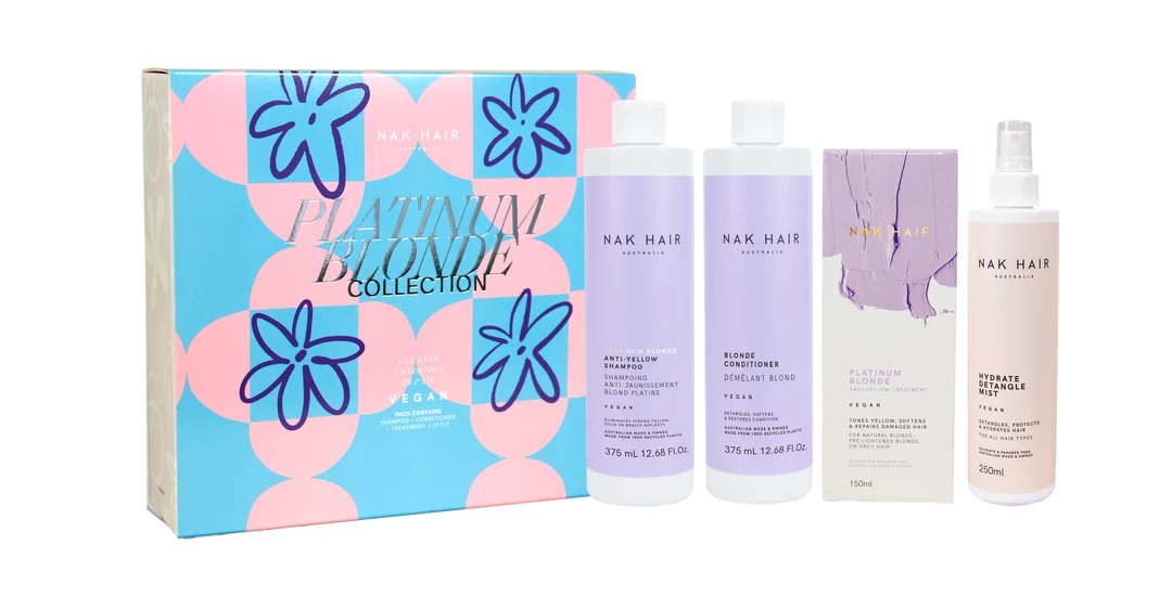 Nak Hair Platinum Blonde Mother's Day Quad 3 Nak Hair Platinum Blonde Mother's Day Quad