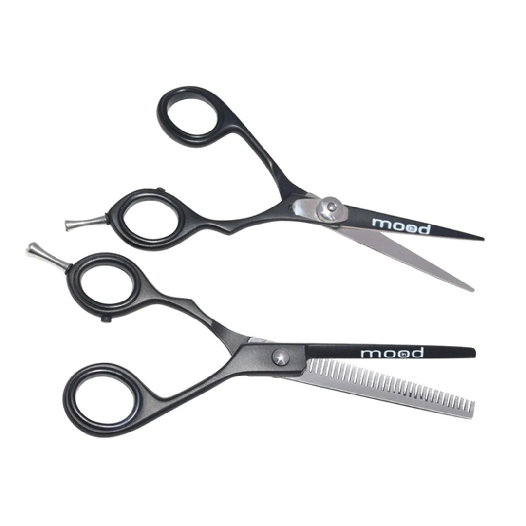 Joiken InMood Professional Duo Black Hairdressing Cutting & Thinning Scissor Set New 3 Joiken InMood Professional Duo Black Hairdressing Cutting & Thinning Scissor Set New