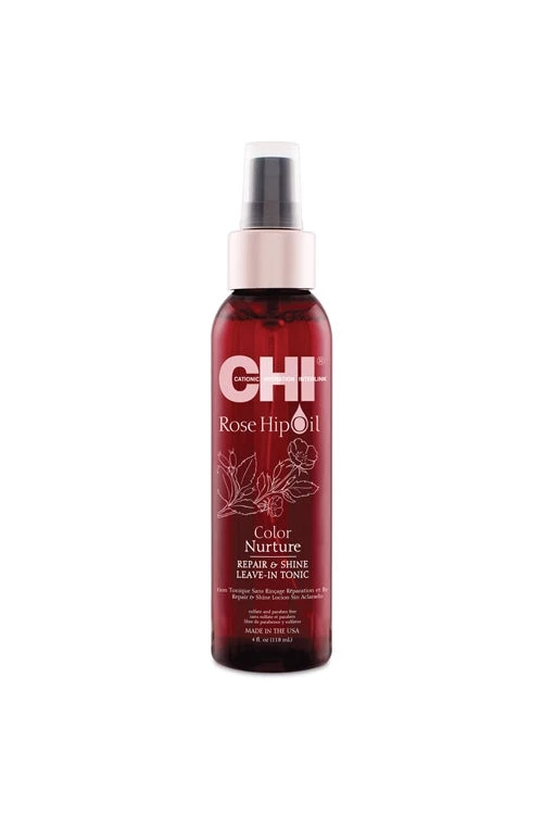 Chi Rose Hip Oil Repair & Shine Leave-In Tonic New