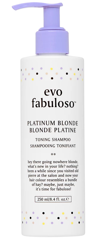 Evo Fabuloso Platinum Blonde Toning Shampoo 3 Evo Fabuloso Platinum Blonde Toning Shampoo