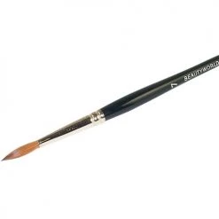 Beautyworld Acrylic Brush Oval #7 Kolinsky Short Handle New